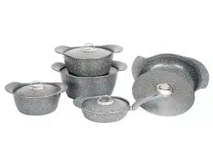 سرویس پخت و پز 10 پارچه گرانیت هارد درب فلزی ماهان