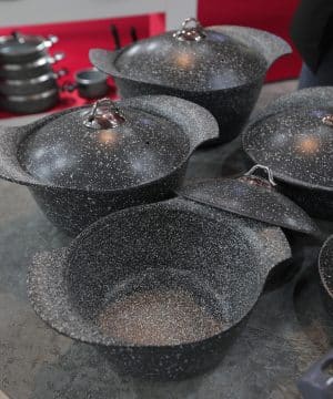 سرویس پخت و پز 10 پارچه گرانیت هارد درب فلزی ماهان